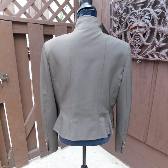 Carlisle Sz 12 Brown Zip Up Blazer Jacket LIKE NEW!! - Picture 6 of 6